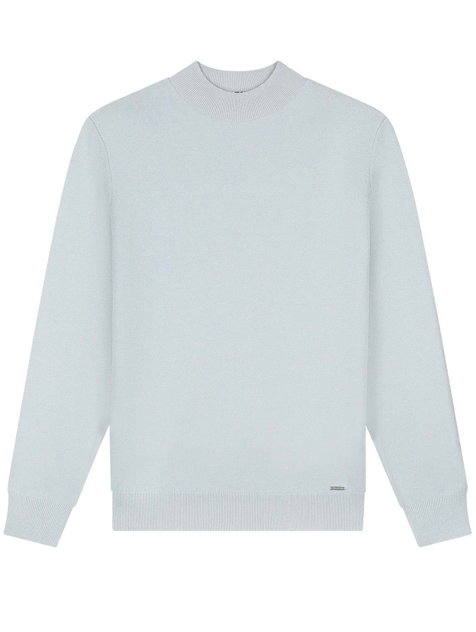 Malelions Men Knitted Mockneck Sweater | Ocean Grey
