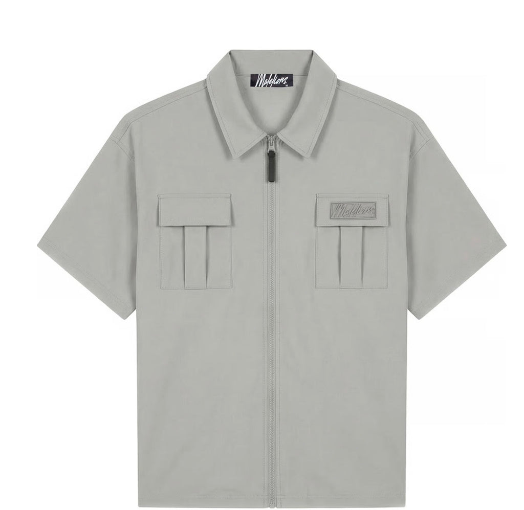 Malelions Men Capri Zip Shirt | Ice Blue