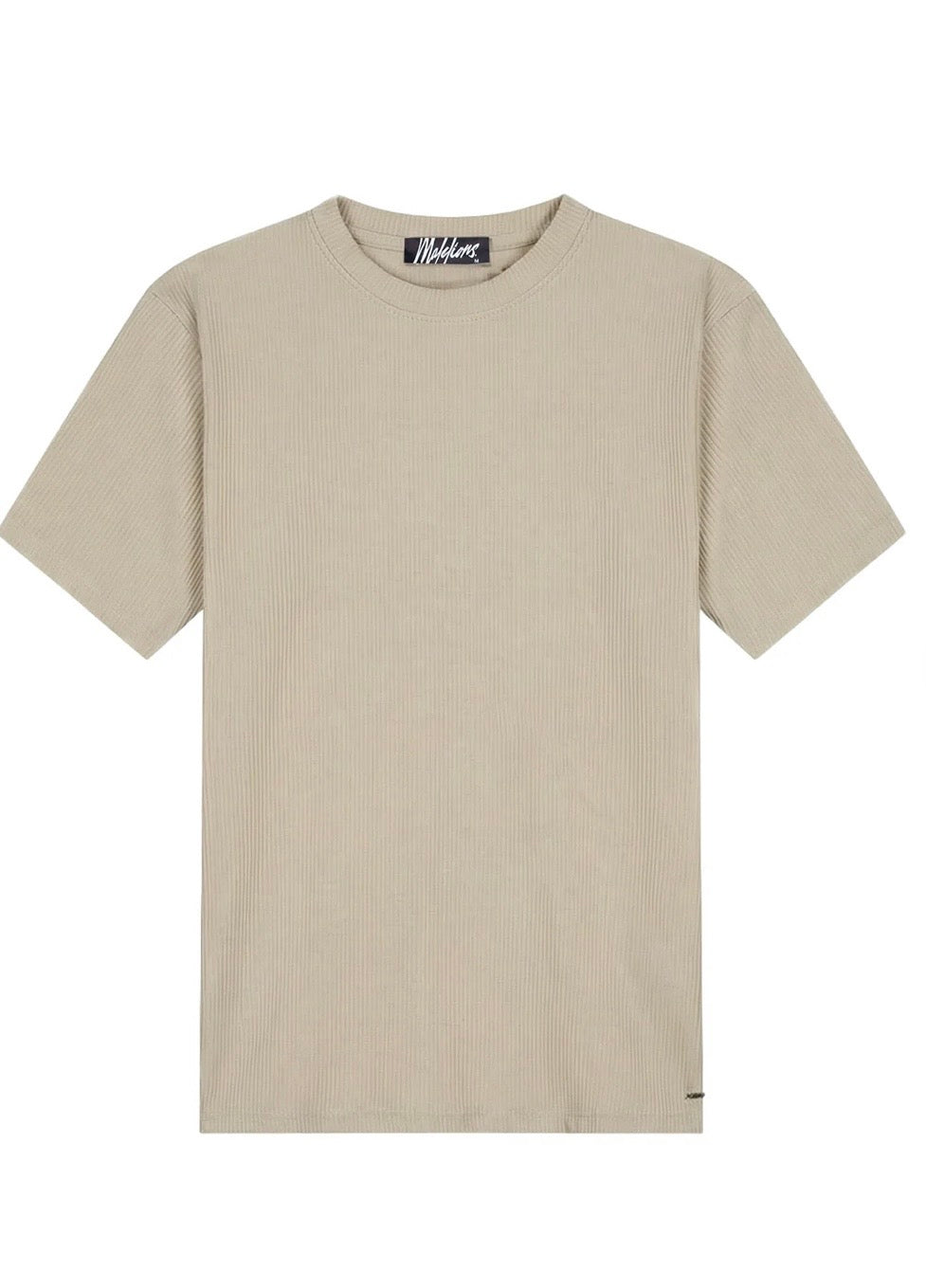 Malelions Men Ribbed T-Shirt | Light Taupe