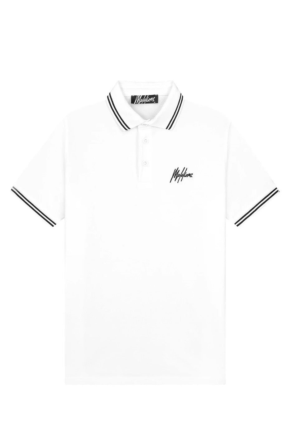 Malelions Men Formal Polo | White| Black