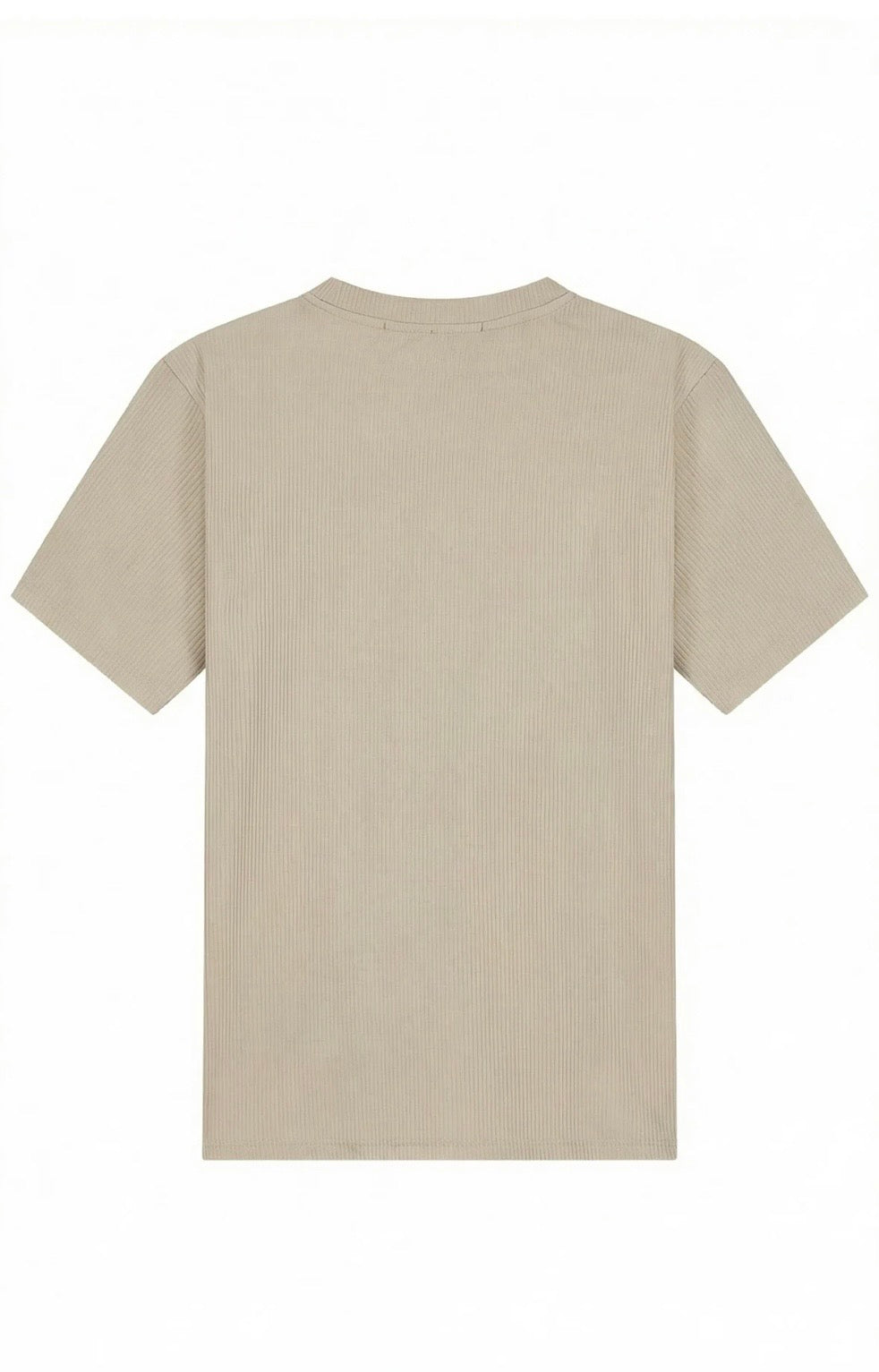Malelions Men Ribbed T-Shirt | Light Taupe
