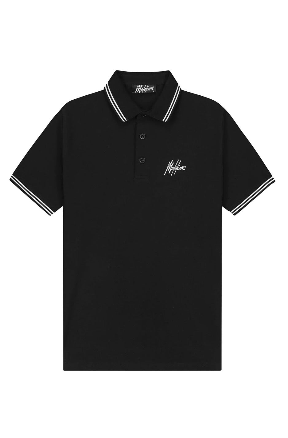 Malelions Men Formal Polo | White| Black