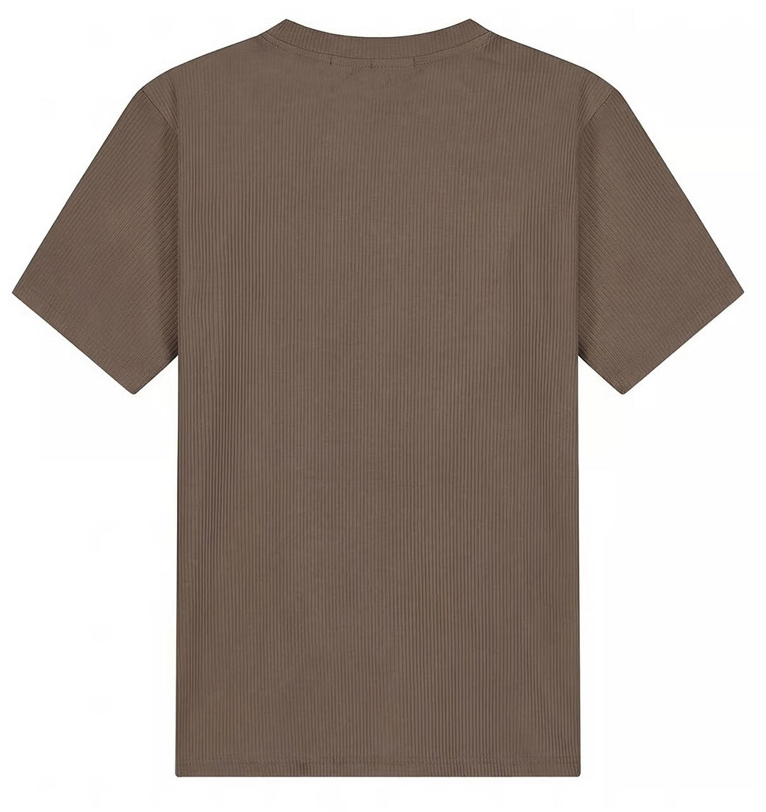 Malelions Men Ribbed T-Shirt | Brown