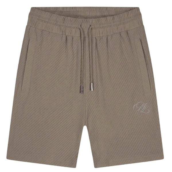 Malelions Men Diagonal Seersucker Shorts Dark Sage