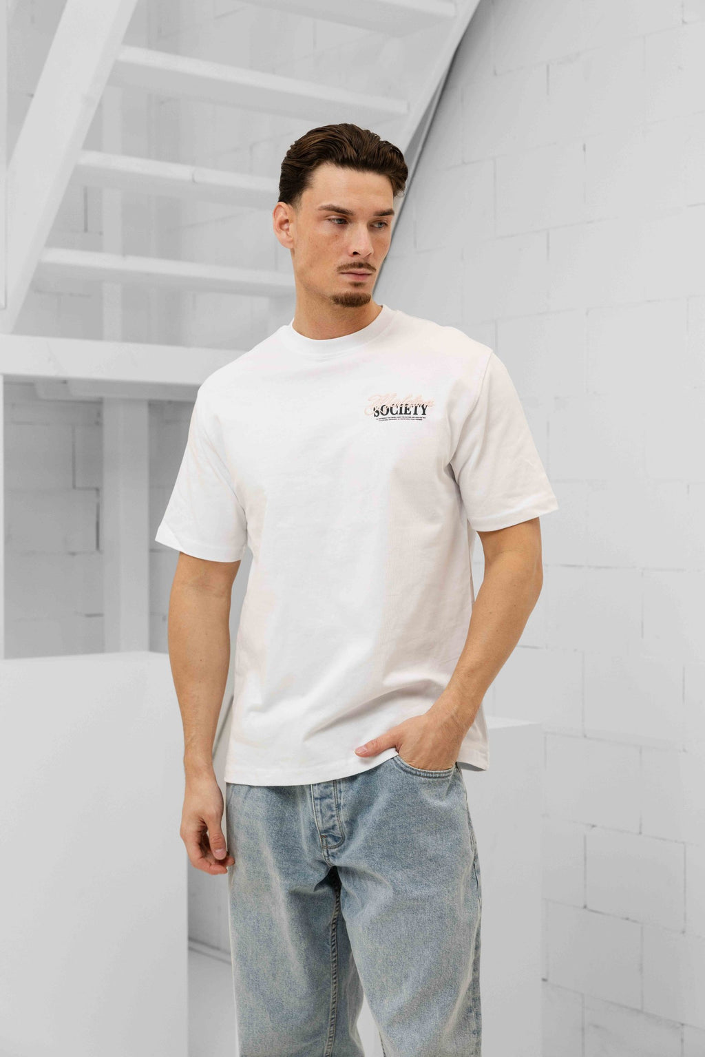 Malelions Men Society T-Shirt | White