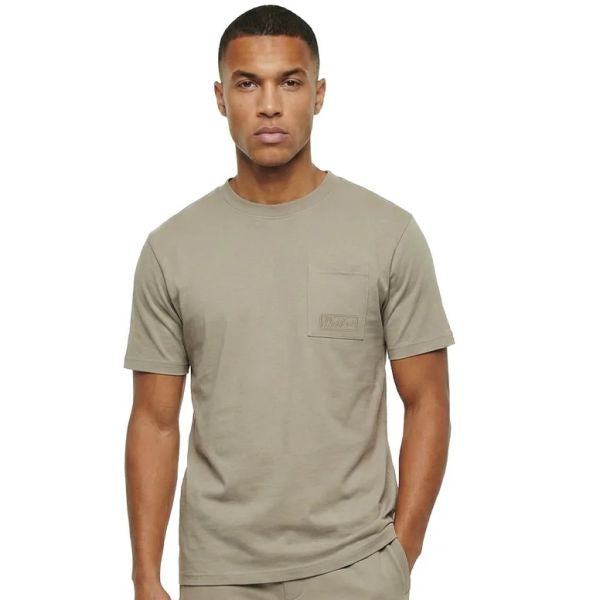 Malelions Men Pocket T-Shirt | Light Taupe