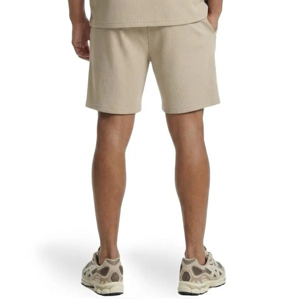 Malelions Men Ribbed Shorts | Light Taupe