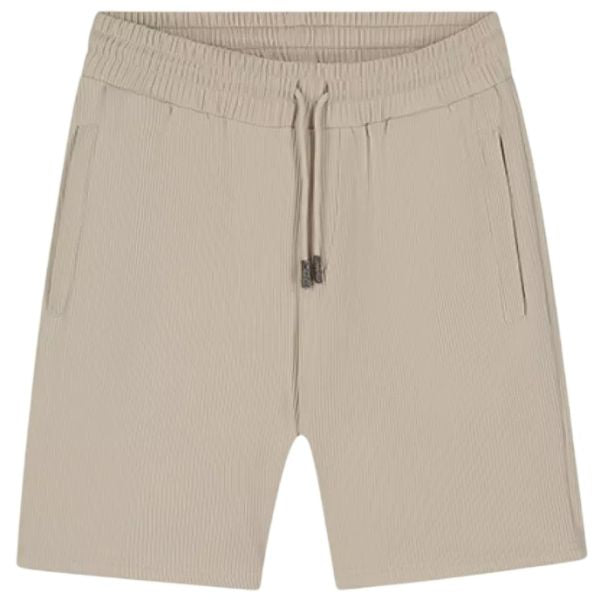 Malelions Men Ribbed Shorts | Light Taupe