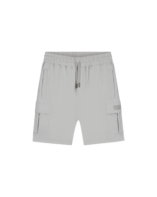 Malelions Men Capri Cargo Shorts Ice Blue