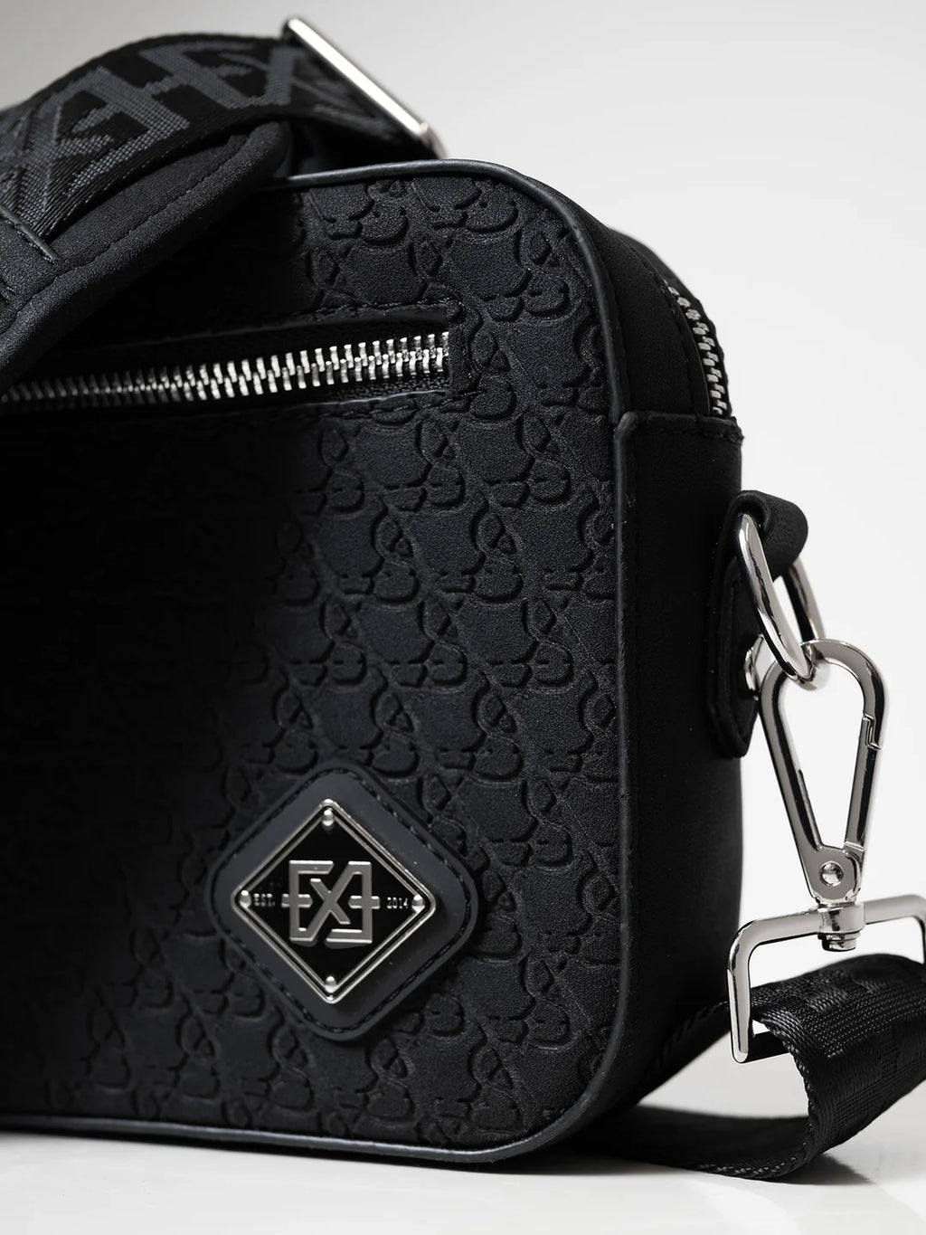 XPLCT  Ivory Bag Suede Black