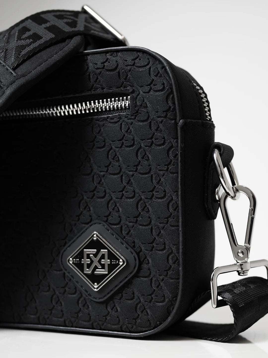XPLCT  Ivory Bag Suede Black