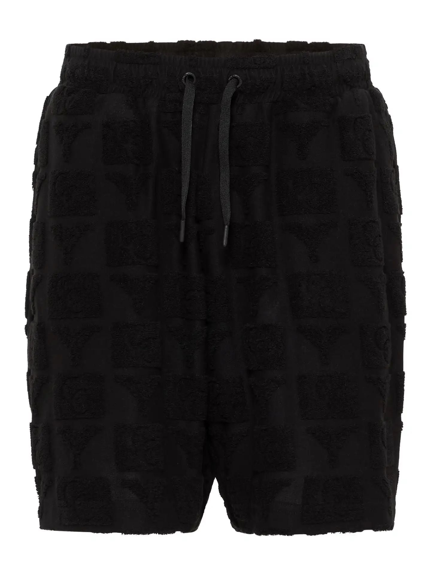 Carlo Colucci Oversize short with terry cloth Black