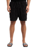 Carlo Colucci Oversize short with terry cloth Black