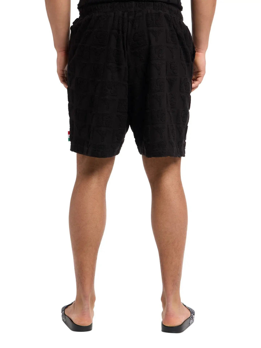Carlo Colucci Oversize short with terry cloth Black