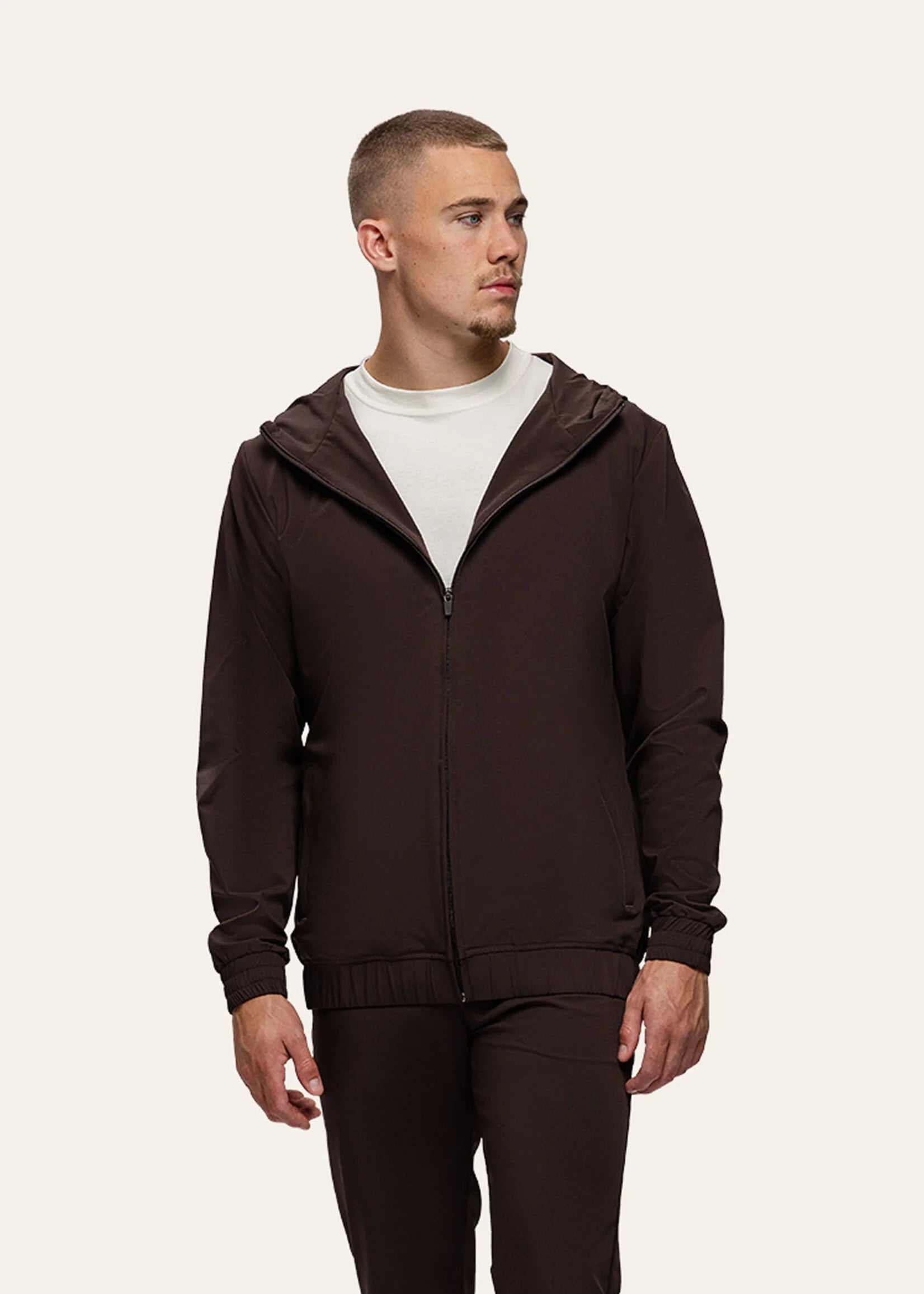 Triadoro Tracksuit Jacket with Hood Brown